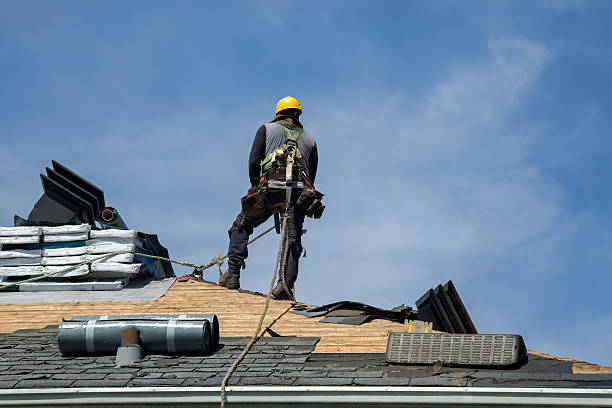 Professional Roof Installation technician working in Glendale, MA